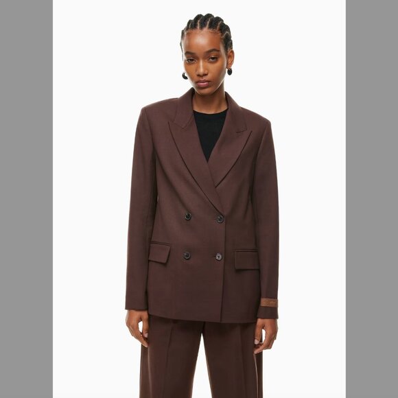 Aritzia Wilfred destiny blazer Rich Mocha Brown Size 12